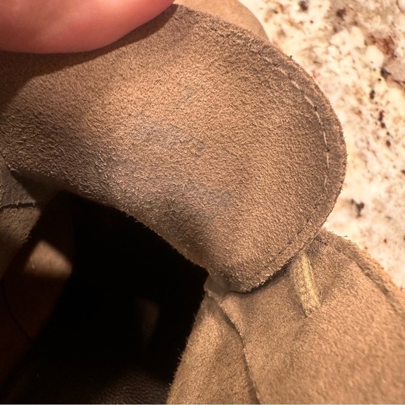 J Crew MacAlister wedge boot flax EUC leather upper bootie wedge shoe size 9 - Picture 7 of 11